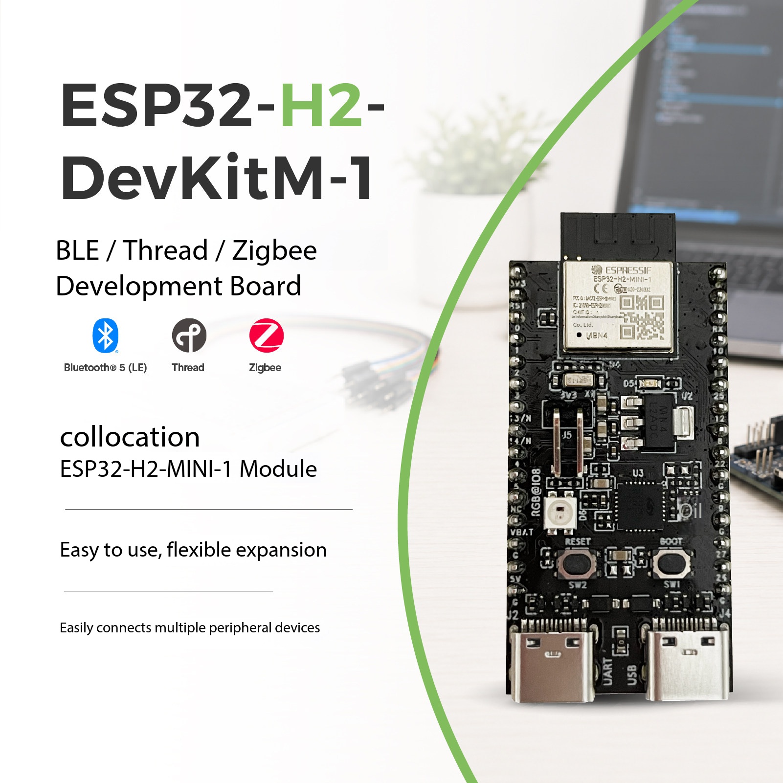 Esp32 H2 - Espressif ESP32-H2-DevKitM-1 802.15.4 RISC-V Board Thread