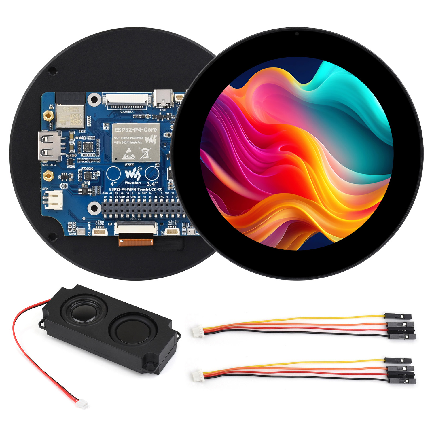 Esp32 Uart Module - ESP32-P4 3.4/4 Inch Round Touch Display