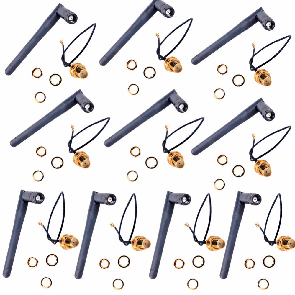 Esp8266 - 10pcs 2.4GHz 3DBI Wifi Antenna+Extended Cable