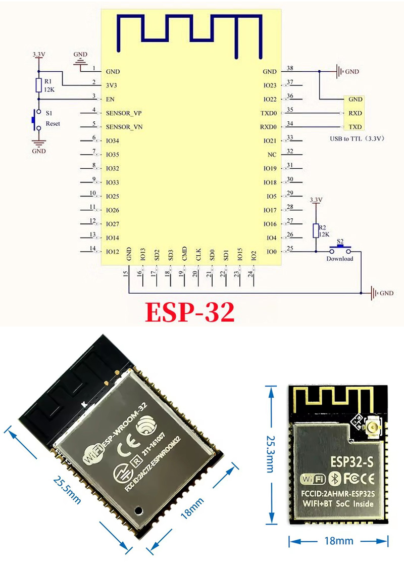 ESP32 ESP-32S ESP-12E ESP-12F  - Esp8266 评论和价格